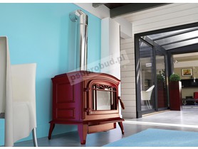 Piec wolno stojący INVICTA BRADFORD czerwona emalia 12 kW