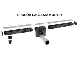BIELBET korytko H 55 odwodnienie liniowe KL A15 (pokrywa ocynk)